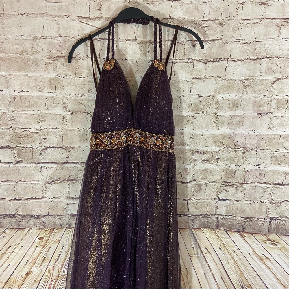 Shimmer by Bari Jay sparks halter prom homecoming dress size 2 - Picture 1 of 12